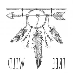 300x300 Native American Boho Feathers Arrows And Crystal Vector Clipart