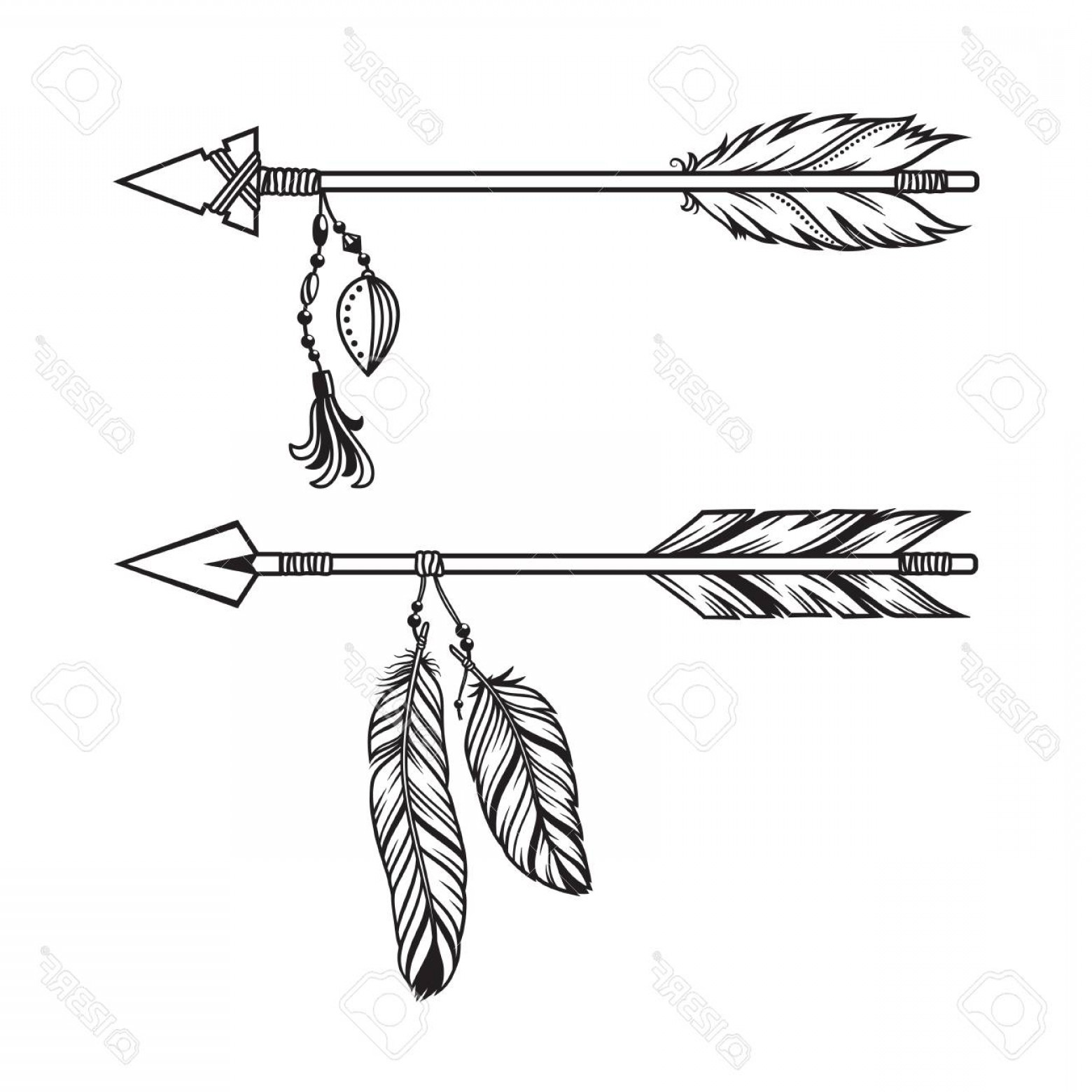 1560x1560 Tribal Arrow Vector Clip Art Lamaison