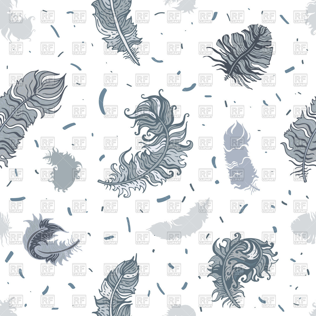1200x1200 Vintage Feather Seamless Background Vector Image Of Backgrounds
