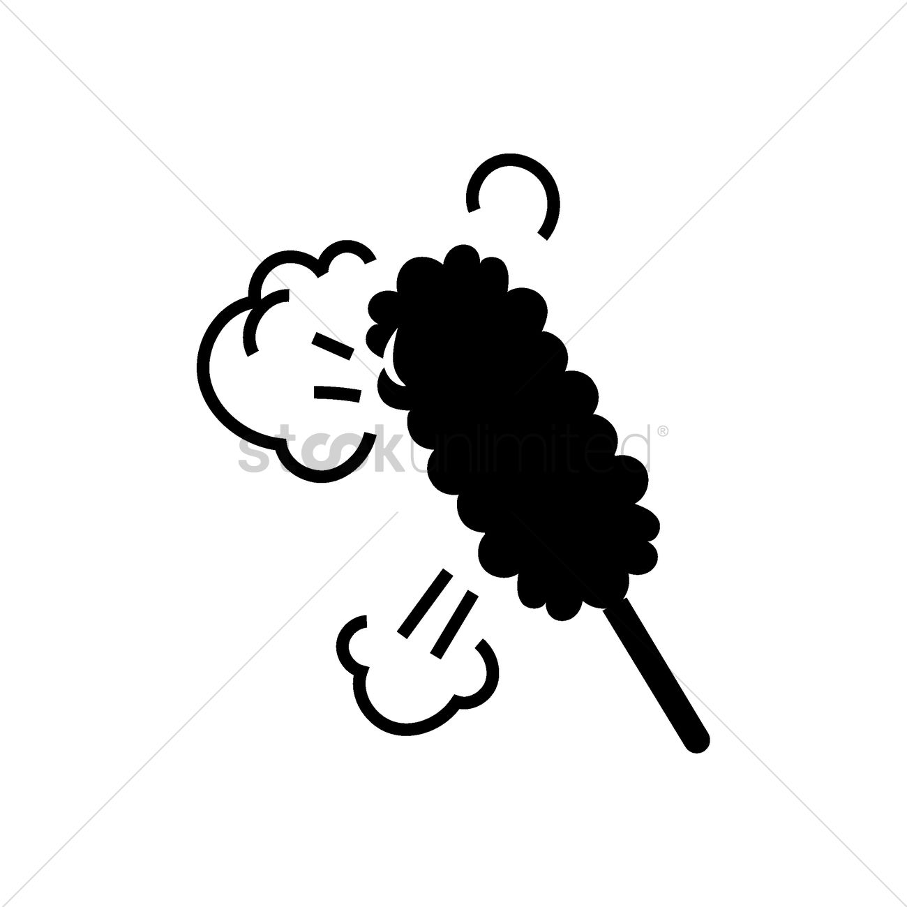 Feather Duster Vector Image 1300x1300 Feather Duster Vector Image