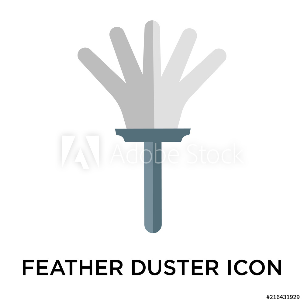Photo Art Print Feather Duster Icon Vector Sign And Symbol 1000x1000 Photo Art Print Feather Duster Icon Vector Sign And Symbol