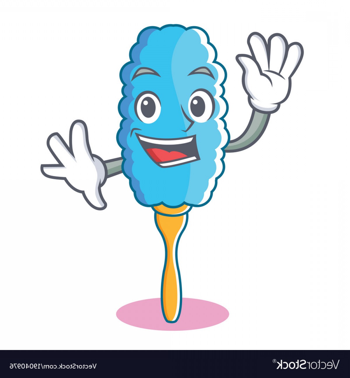 Waving Feather Duster Character Cartoon Vector Geekchicpro 1200x1296 Waving Feather Duster Character Cartoon Vector Geekchicpro