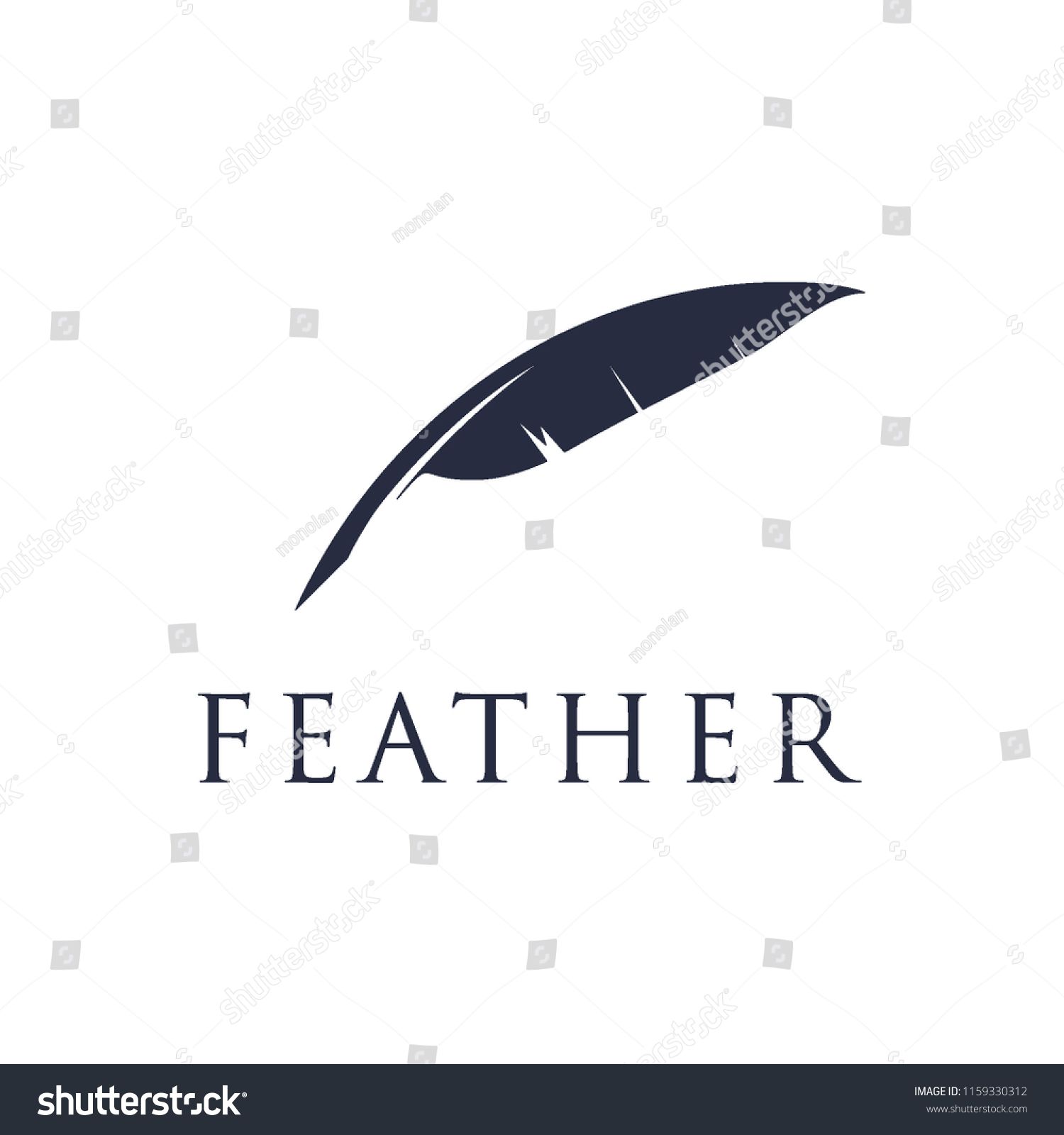 1500x1600 Feather Logo Vector Design Concept, Law Firm Logo, Education