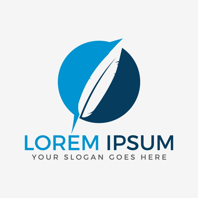 640x640 Feather Round Logo Vector Design Illustration Of An Ink Pen