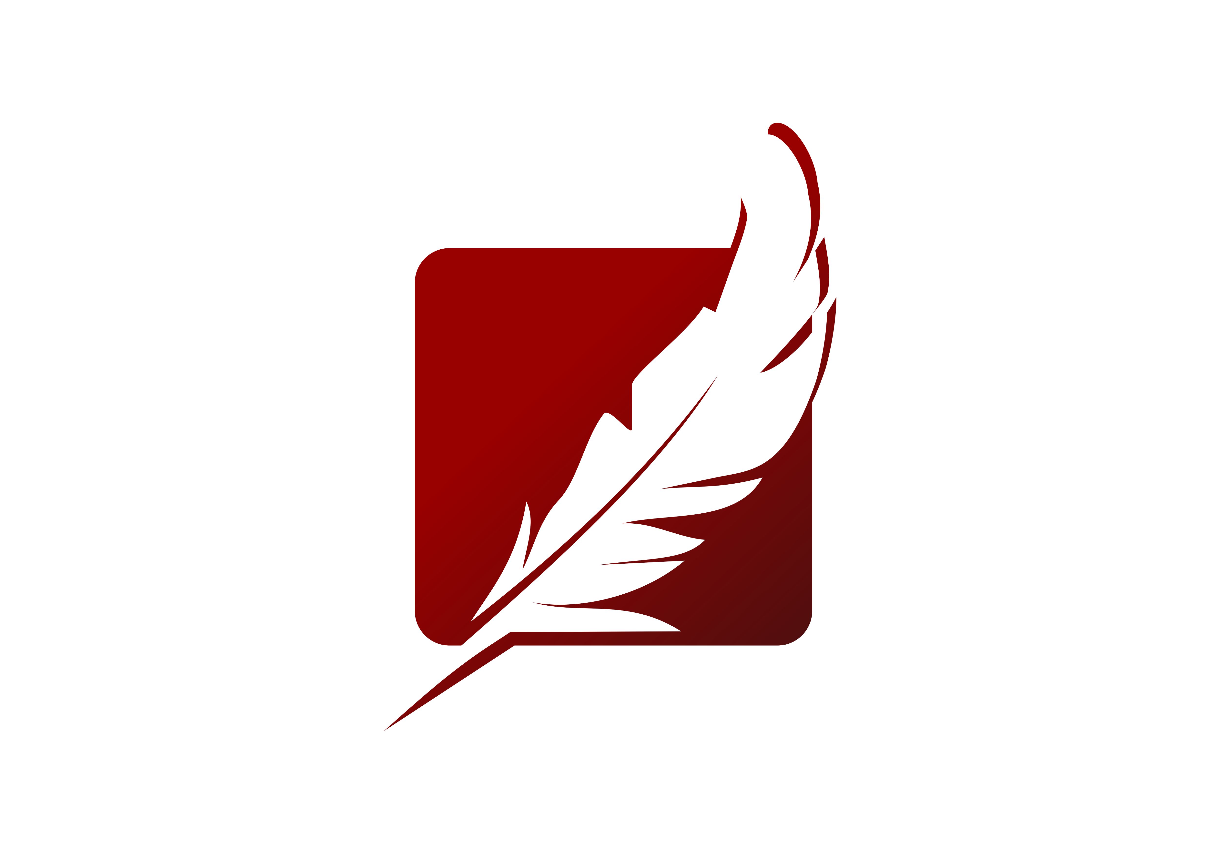 5000x3500 Feather Logo Vector Graphic