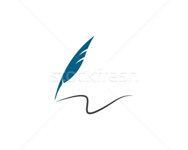 600x480 Feather Pen Logo Vector Vector Illustration Dar Woto