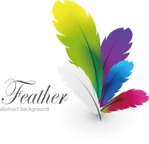 300x290 Color Feather Design Logo Vector