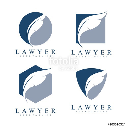500x500 Feather Logo, Lawyer Logo, Simple Design Vector Logo Template
