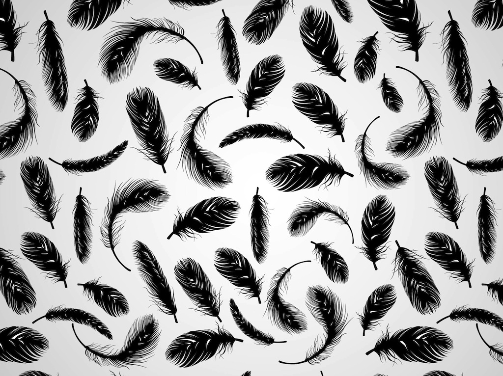 Feathers Pattern Vector Art Graphics 1024x766 Feathers Pattern Vector Art Graphics