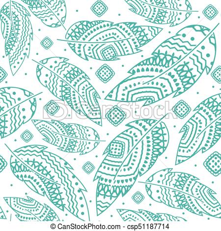 Turquoise Boho Feather Vector Seamless Pattern Ethnic Vector 450x470 Turquoise Boho Feather Vector Seamless Pattern Ethnic Vector