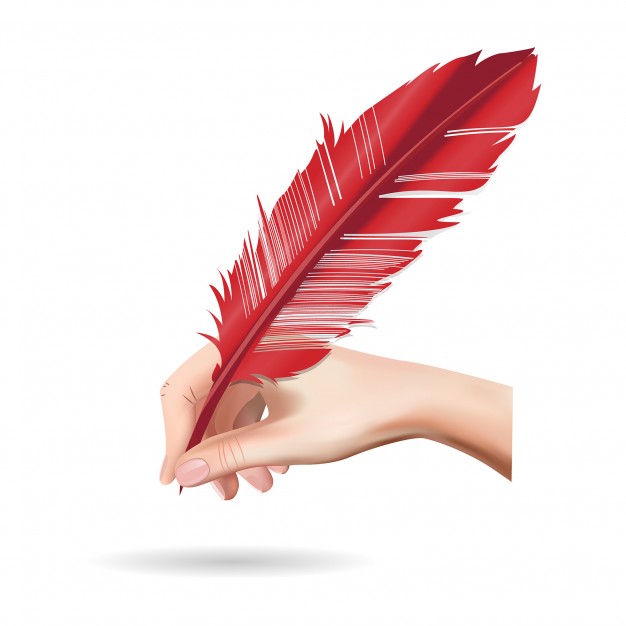 Hand Holding Feather Pen Vector Free Download 626x626 Hand Holding Feather Pen Vector Free Download