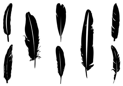 Feather Silhouette Vector Silhouette Clip Art Silhouette 500x350 Feather Silhouette Vector Silhouette Clip Art Silhouette