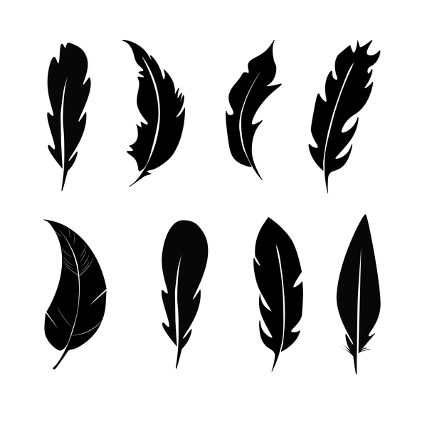 Feather Silhouette Vector Set Free Download 600x600 Feather Silhouette Vector Set Free Download