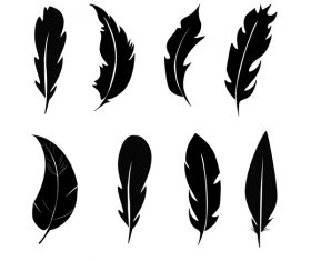 280x235 Feather Silhouetter Vectors Set Free Download