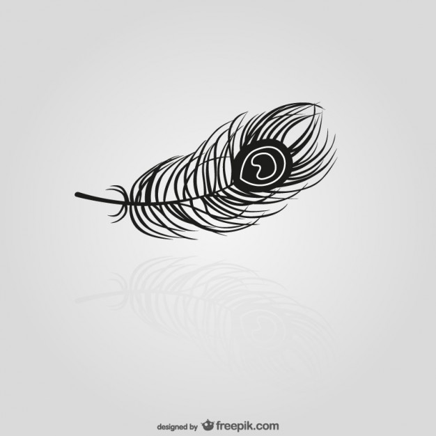 626x626 Black Feather Silhouette Vector Free Download