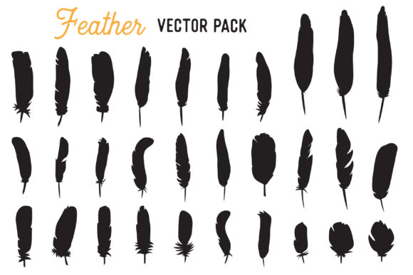 Feather Vector Clipart Pack Graphic 580x387 Feather Vector Clipart Pack Graphic