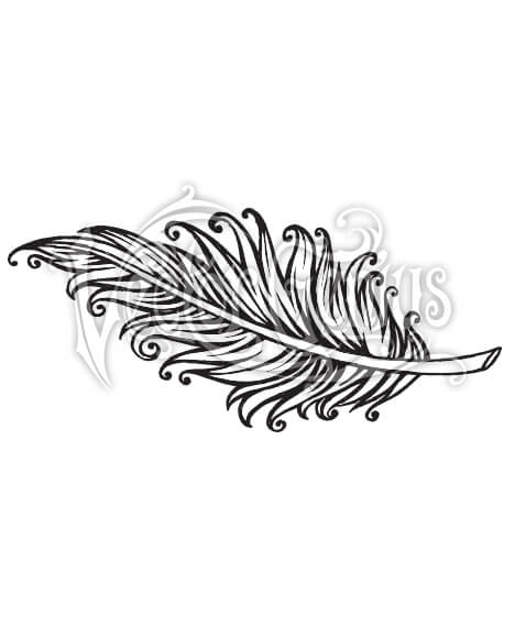 Curly Decorative Feather Vector Art 468x580 Curly Decorative Feather Vector Art