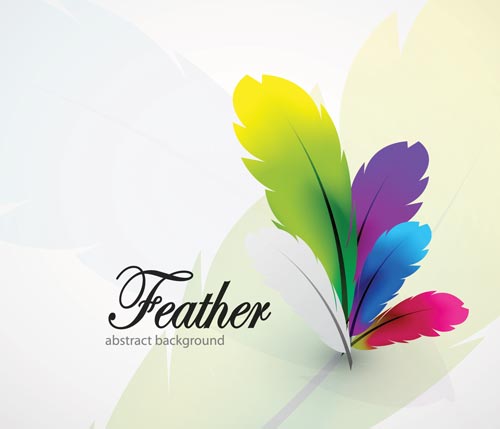 Delicate Feathers Vector With Different Colors 500x429 Delicate Feathers Vector With Different Colors