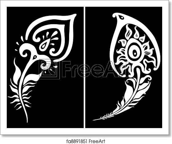 560x470 Free Art Print Of Beautiful Peacock Feather Vector Illustration