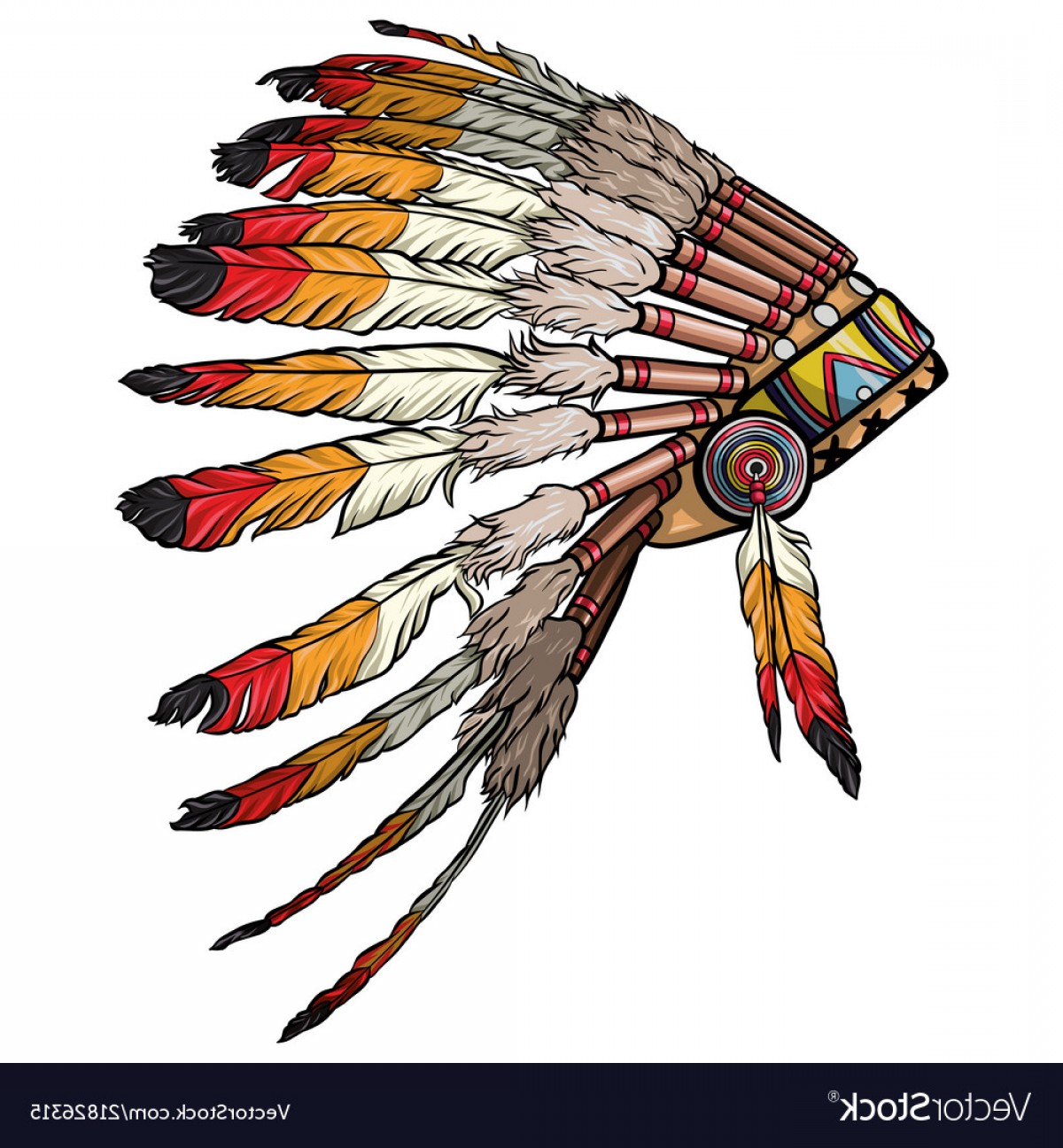 Indian Headdress Of Feathers Vector Catchsplace 1200x1296 Indian Headdress Of Feathers Vector Catchsplace
