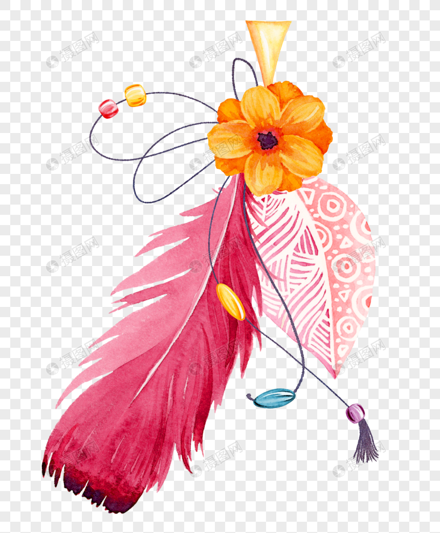 860x1042 Colorful Red Feather Vector Material Png Image Picture Free