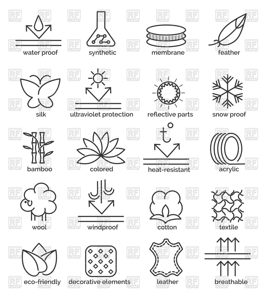 1080x1200 Set Of Fabric Feature Icons