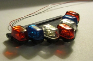 300x199 Scale Federal Signal Vector Style Flashing Lightbar Blue