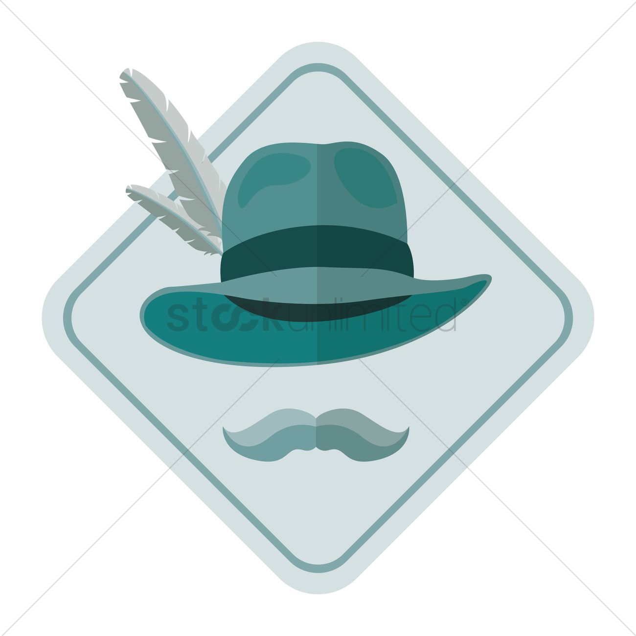 1300x1300 Fedora Hat Vector Image