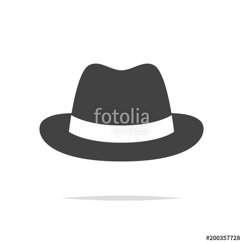 500x500 Fedora Hat Icon Vector Isolated Stock Image And Royalty Free