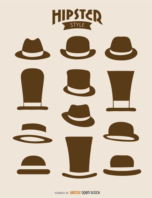 493x640 Icons Hipster Hat, Hat
