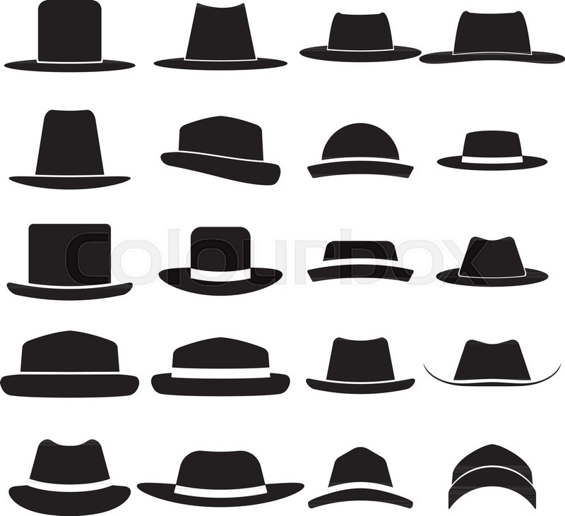 800x731 Set Of Hat Vector On White Stock Vector Colourbox