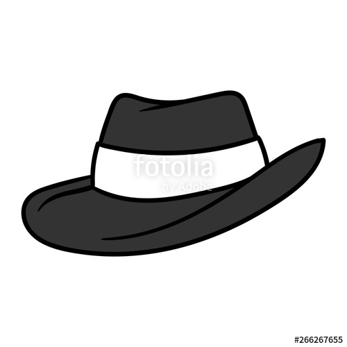 500x500 Cartoon Fedora Hat Vector Illustration Stock Image And Royalty