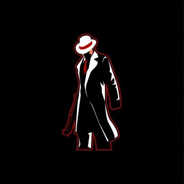 360x360 Vector Gun Mafia,gangster,crime,gun,fedora,hat,logo,mascot,game