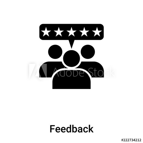 500x500 Feedback Icon Vector Isolated On White Background, Logo Concept