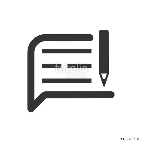 500x500 Write A Feedback Icon Stock Image And Royalty Free Vector
