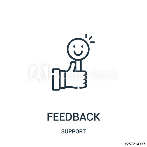 500x500 Feedback Icon Vector From Support Collection Thin Line Feedback