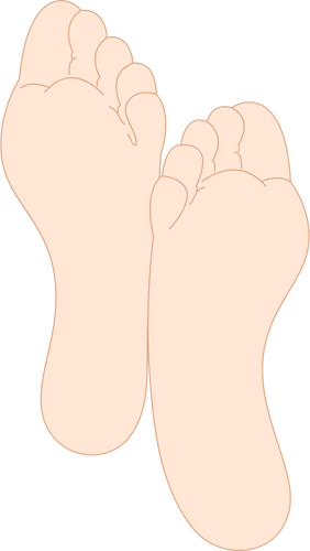 282x500 Man's Feet Vector Image