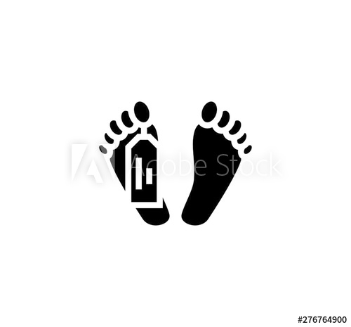 500x465 Morgue Feet Vector Isolated Flat Illustration Morgue Feet Icon