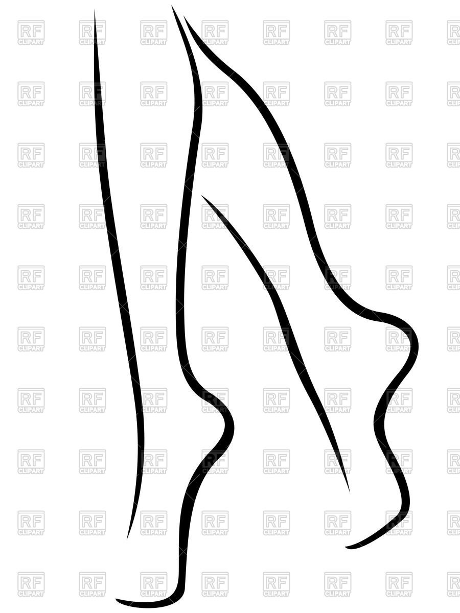 900x1200 Outline Of Barefoot Woman Feet Vector Image Of People Natareal