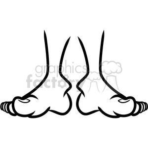 300x300 Cartoon Feet Outline Vector Art Clipart Royalty Free Gif