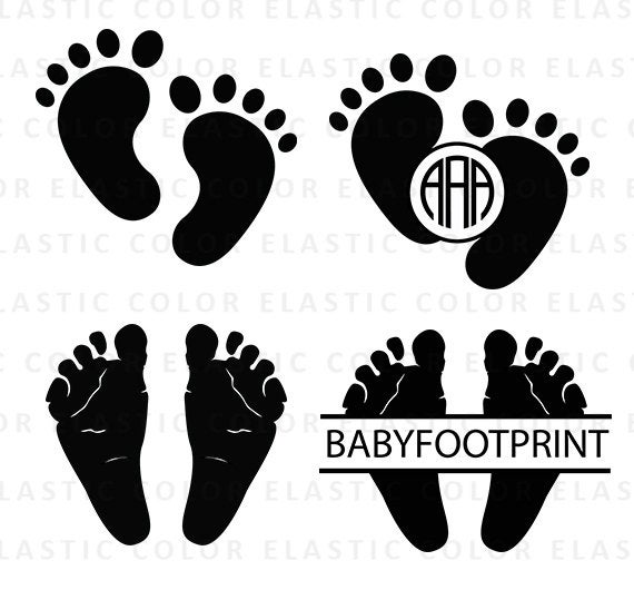 570x530 Baby Footprint Baby Feet Clipart Baby Feet Etsy