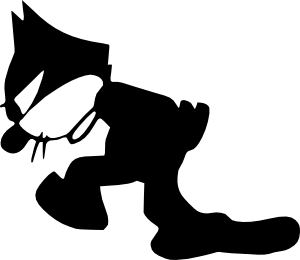 300x260 Felix The Cat Clip Art Tattoos Felix The Cats, Cat Vector, Cats