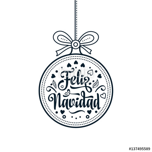 500x500 Feliz Navidad Xmas Card On Spanish Language Warm Wishes