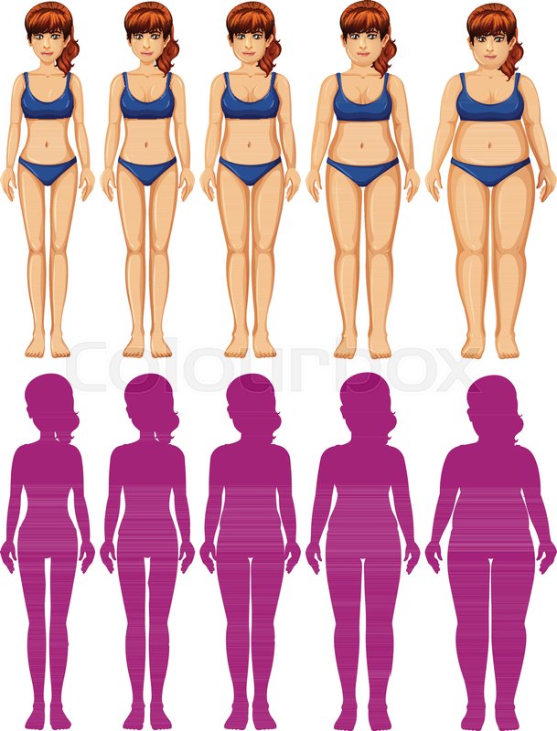 Female Body Silhouette Vector