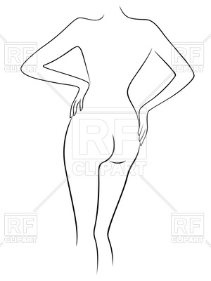 Female Body On Outline Style Vector Image Of Silhouettes, Outlines 300x400 Female Body On Outline Style Vector Image Of Silhouettes, Outlines