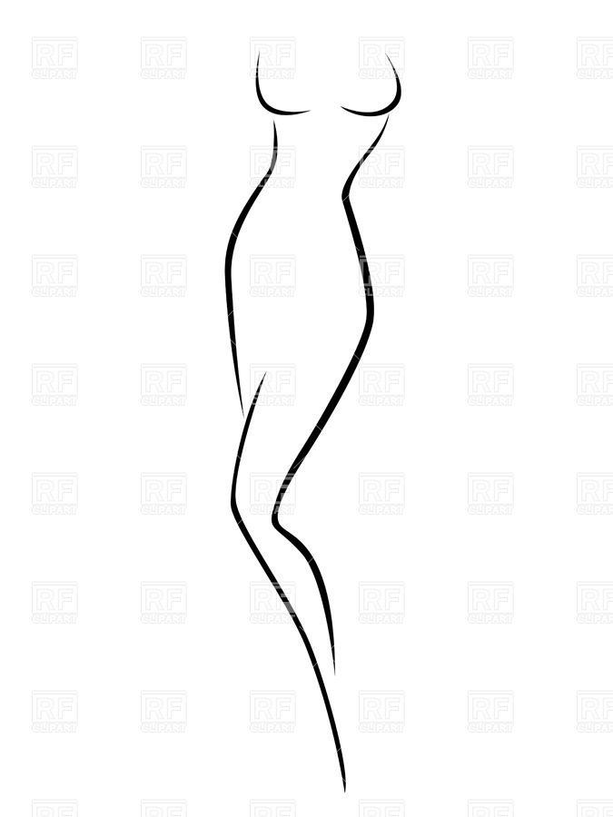 Minimalistic Female Body Outline Vector Image Of Silhouettes 675x900 Minimalistic Female Body Outline Vector Image Of Silhouettes
