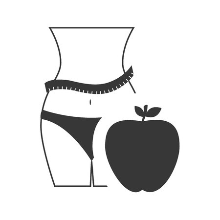 Healthy Fitness Lifestyle Female Body And Apple Fruit Icon 450x450 Healthy Fitness Lifestyle Female Body And Apple Fruit Icon