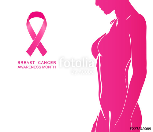 Breast Cancer Awareness Month Female Body Silhouette Vector 500x432 Breast Cancer Awareness Month Female Body Silhouette Vector