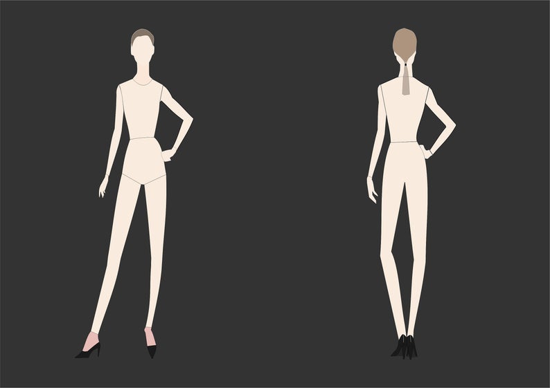 Female Body Vector Drawingvector Sketchfashion Designwomen Etsy 794x561 Female Body Vector Drawingvector Sketchfashion Designwomen Etsy