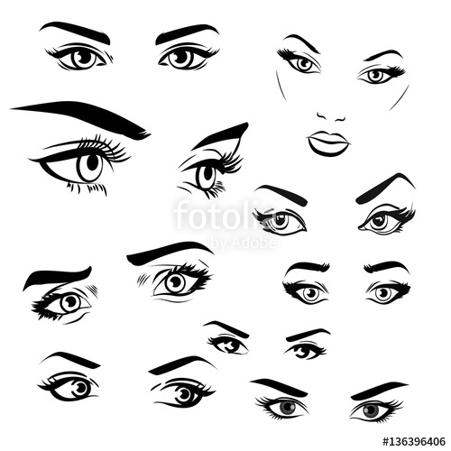 Female Eyes Vector at Vectorified.com | Collection of Female Eyes ...